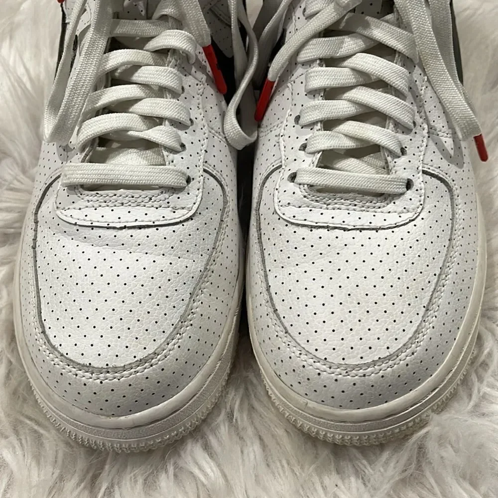 Nike Air Force 1 Youth High Tops - Perforated White & Black Size 6.5Y
